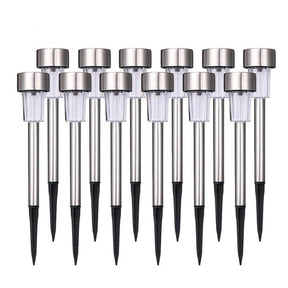 Luminária Para Jardim de Led Way Prata Led com Painel Solar