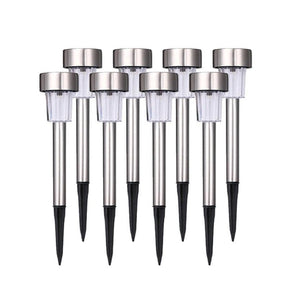 Luminária Para Jardim de Led Way Prata Led com Painel Solar