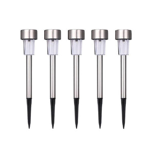 Luminária Para Jardim de Led Way Prata Led com Painel Solar