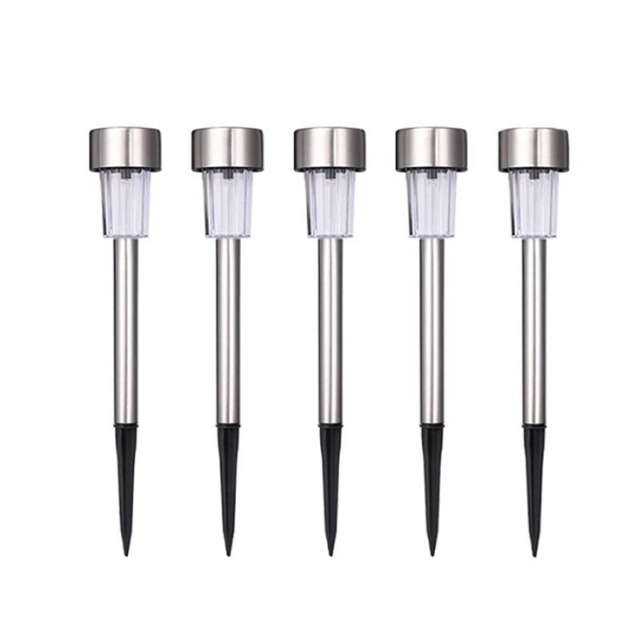 Luminária Para Jardim de Led Way Prata Led com Painel Solar