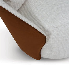 Conjunto Poltrona Oasi Giratória com Almofada Solta e Pouft Meia-Lua