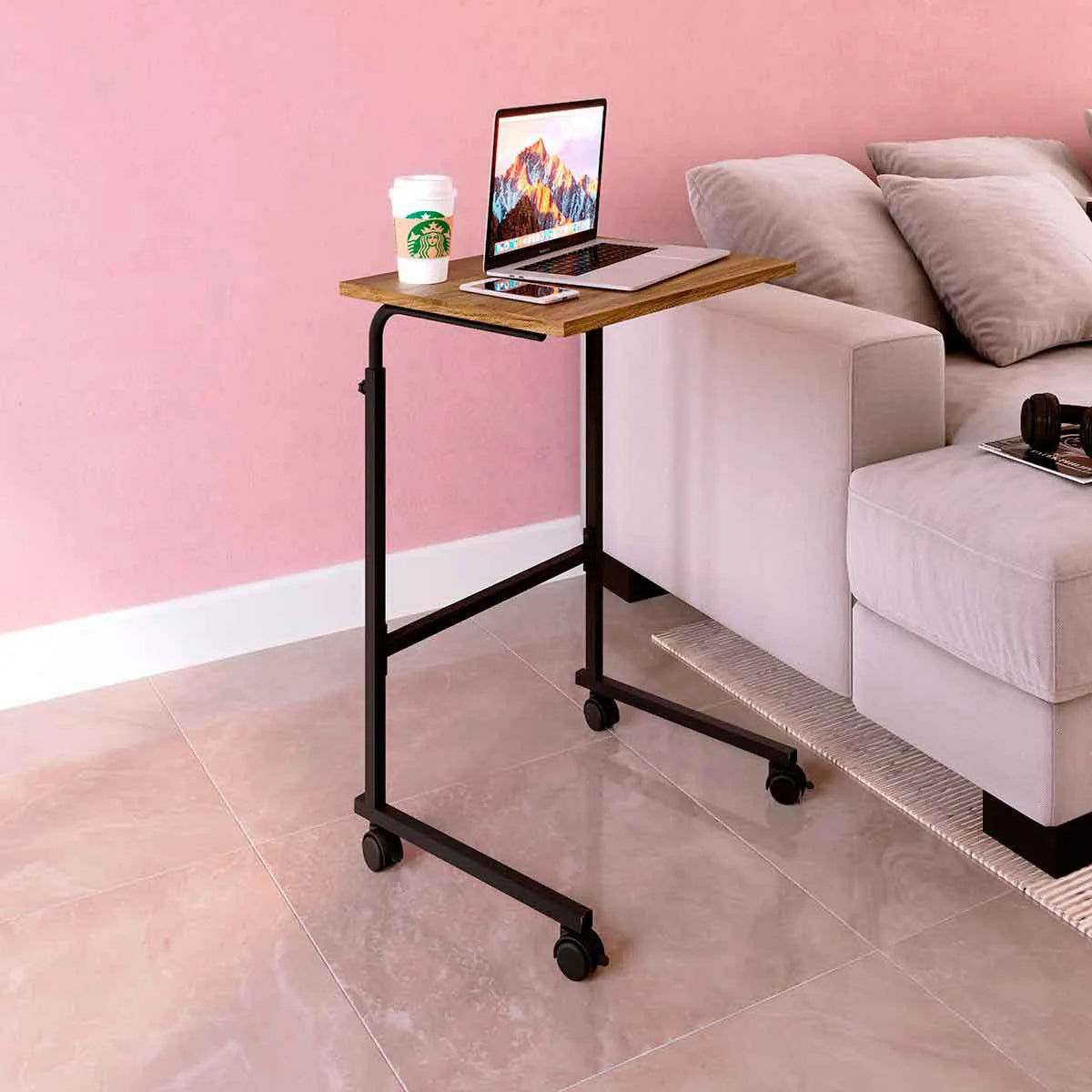 Mesa para Notebook com Rodinhas e Regulagem de Altura