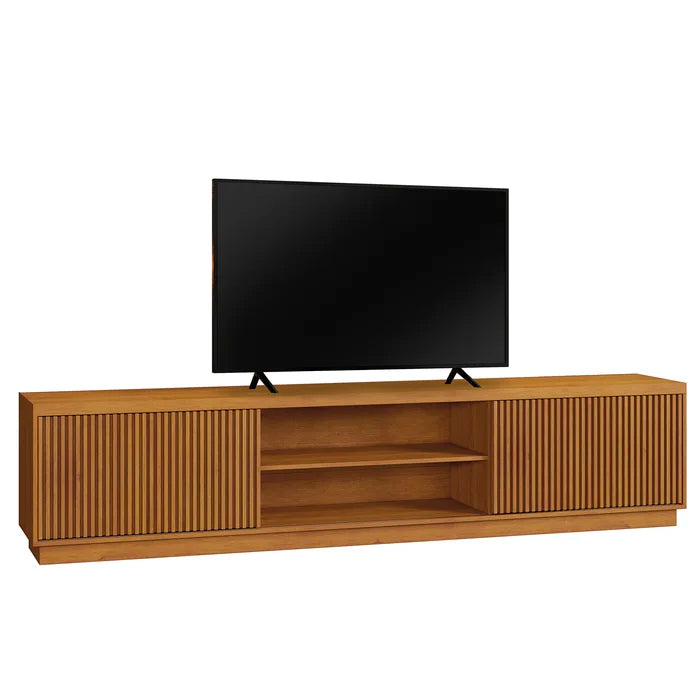 Rack para TV até 85 Polegadas 100% MDF Ripado 2 Portas Pequin