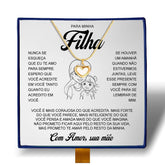 Para Minha Filha - Colar Coração Pérola Banhado a Ouro 18k