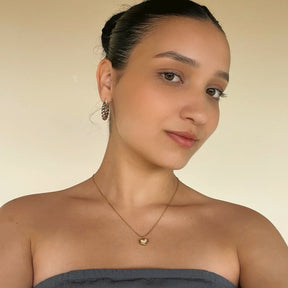 Para Minha Filha - Colar Coração Pérola Banhado a Ouro 18k