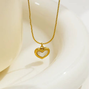 Para Minha Filha - Colar Coração Pérola Banhado a Ouro 18k