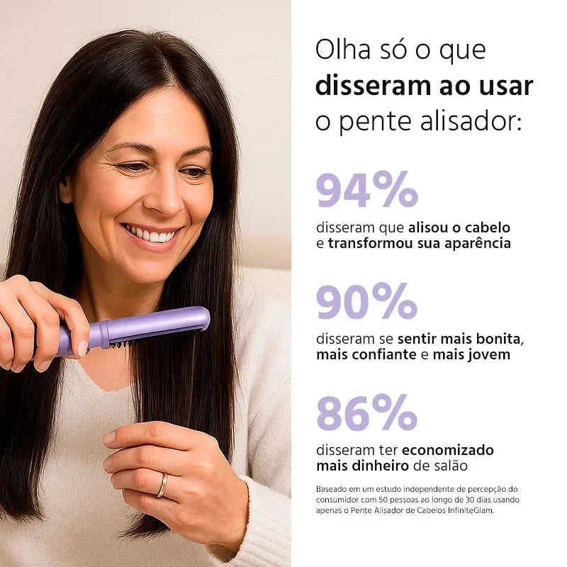 Pente Alisador de Cabelo 5 em 1 Sem Fio InfiniteGlam