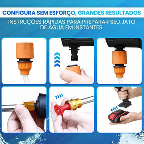 Lavajato 48V Pistola Lavadora Portátil De Alta Pressão Recarregável Carros e Jardins Pistola Residencial Bivolt