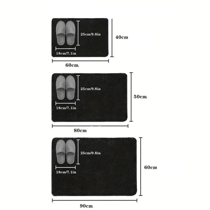 Tapete Antiderrapante de Veludo Coral Ultra Absorvente