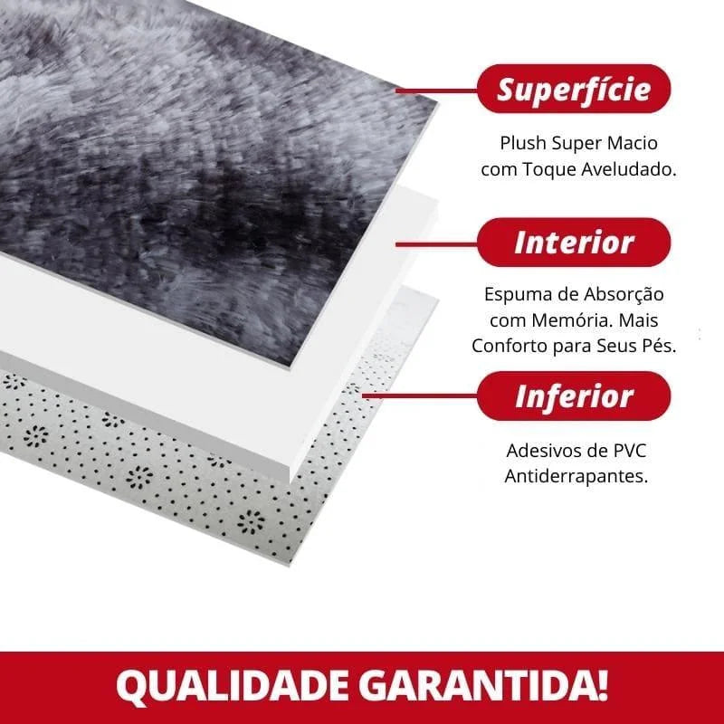 Tapete Felpudo Preto Antiderrapante para Sala – Seguro e Elegante
