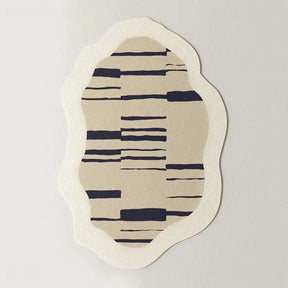Tapete Irregular Antiderrapante para Sala e Quarto com Design Moderno