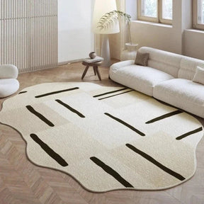 Tapete Irregular Antiderrapante para Sala e Quarto com Design Moderno