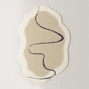 Tapete Irregular Antiderrapante para Sala e Quarto com Design Moderno