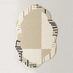 Tapete Irregular Antiderrapante para Sala e Quarto com Design Moderno