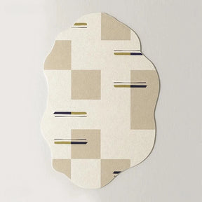 Tapete Irregular Antiderrapante para Sala e Quarto com Design Moderno