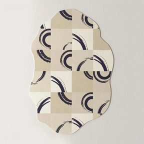 Tapete Irregular Antiderrapante para Sala e Quarto com Design Moderno
