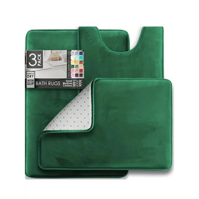 Tapetes Premium de Banheiro de Veludo Antiderrapante com Forro Espumado