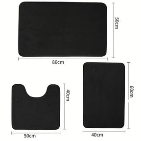 Tapetes Premium de Banheiro de Veludo Antiderrapante com Forro Espumado