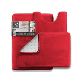Tapetes Premium de Banheiro de Veludo Antiderrapante com Forro Espumado