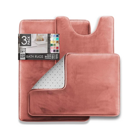 Tapetes Premium de Banheiro de Veludo Antiderrapante com Forro Espumado