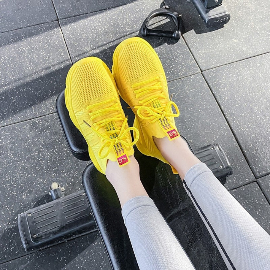 Tênis Knit Confortável Plataforma Feminino