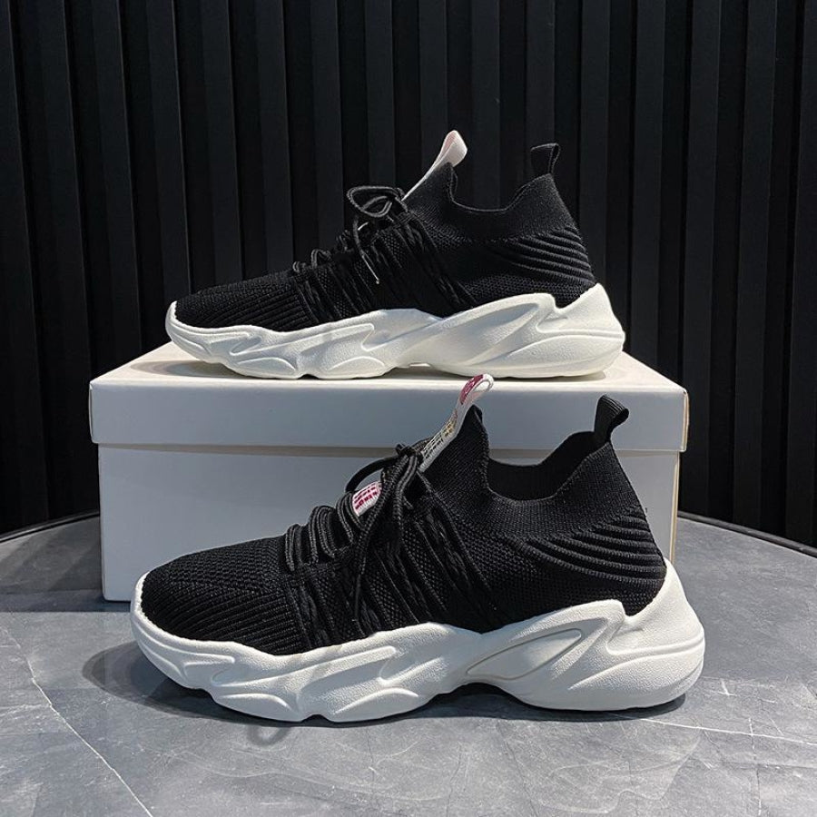 Tênis Knit Confortável Plataforma Feminino