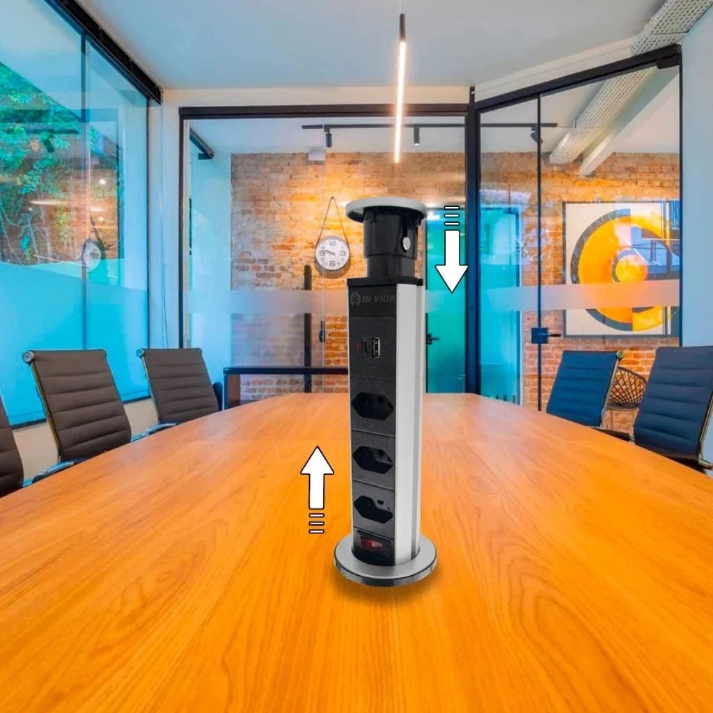 Torre de Tomada Retrátil Multiplug