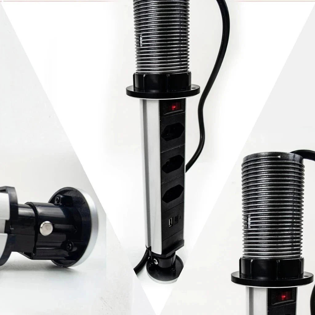 Torre de Tomada Retrátil Multiplug