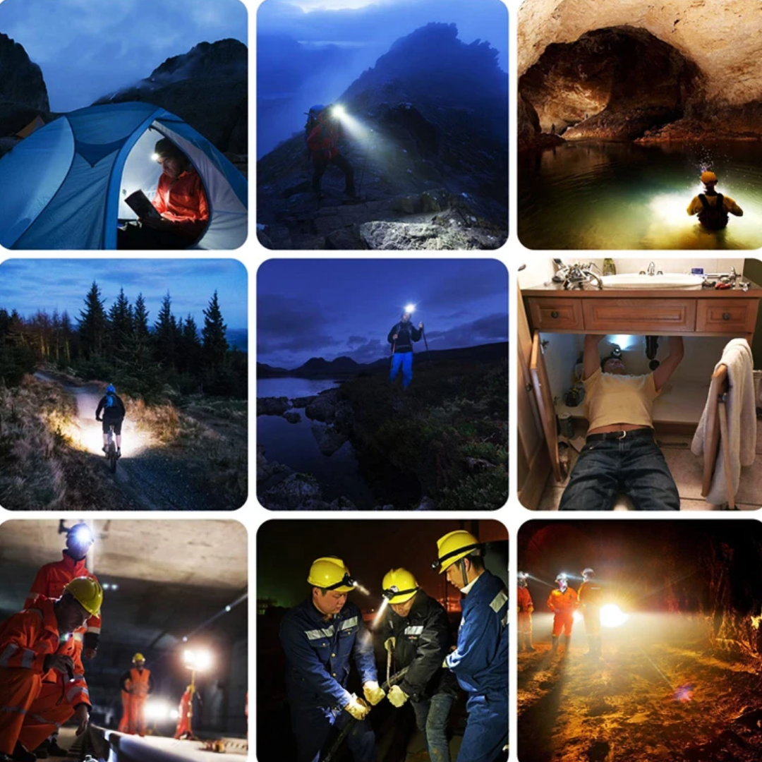 Lanterna de Cabeça Super Potente