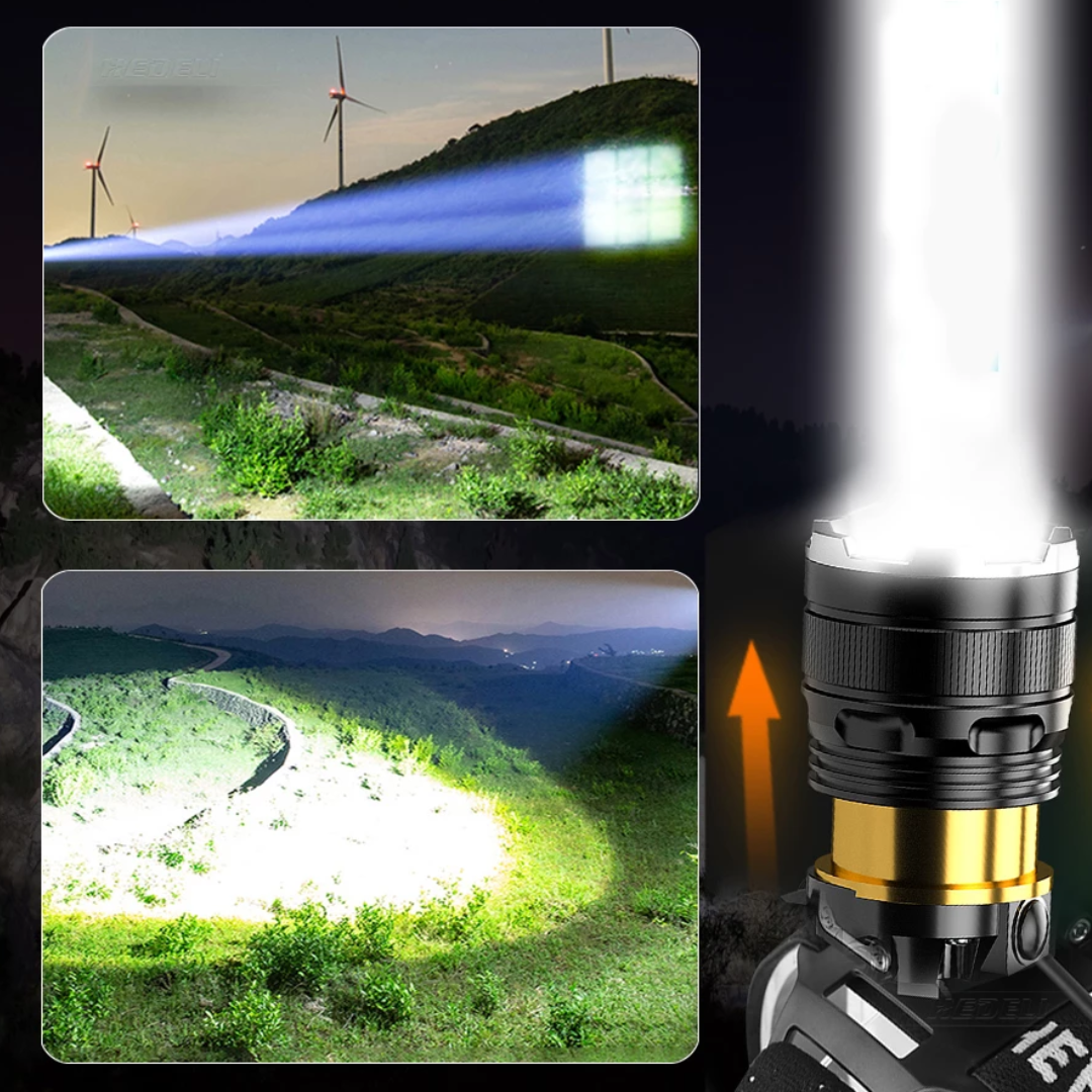 Lanterna de Cabeça Zoom Potente