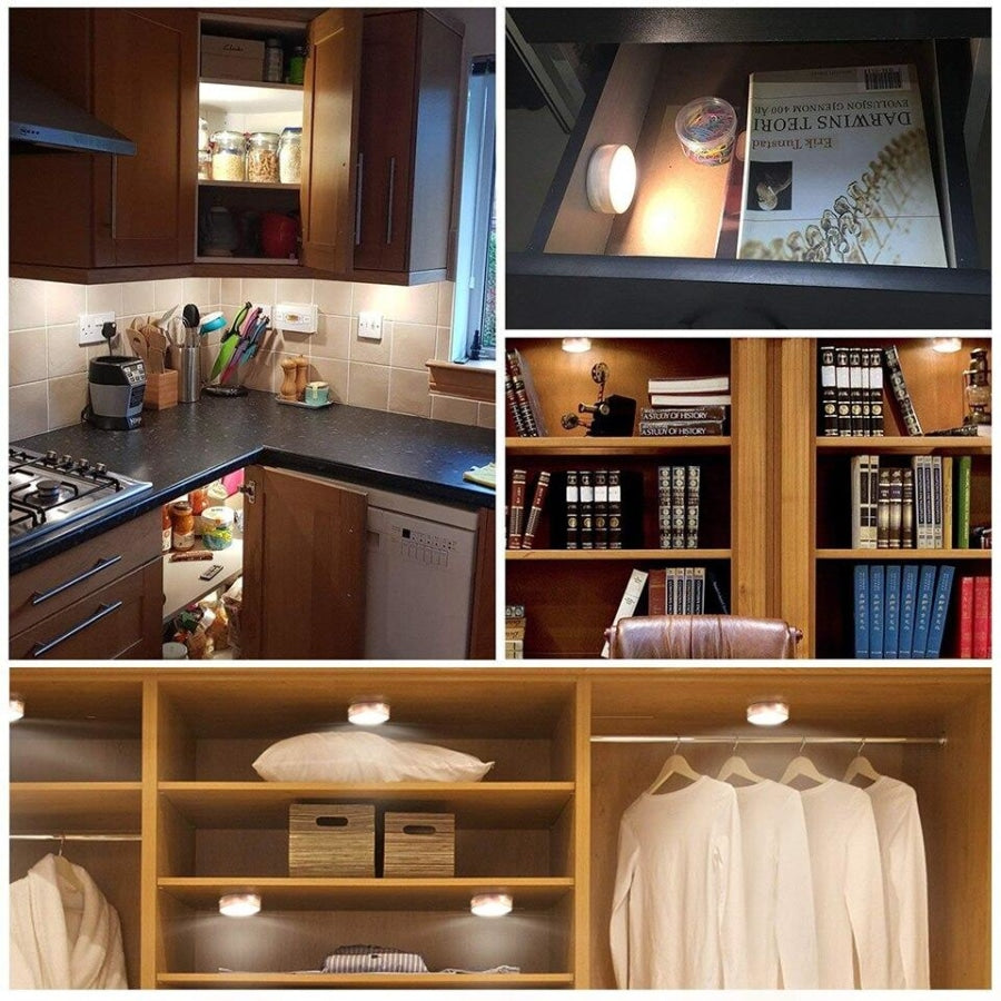 Kit Luminária Led - Sem Fio - Spot de Led a Pilha com Controle Remoto