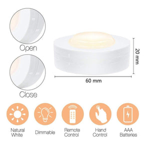 Kit Luminária Led - Sem Fio - Spot de Led a Pilha com Controle Remoto