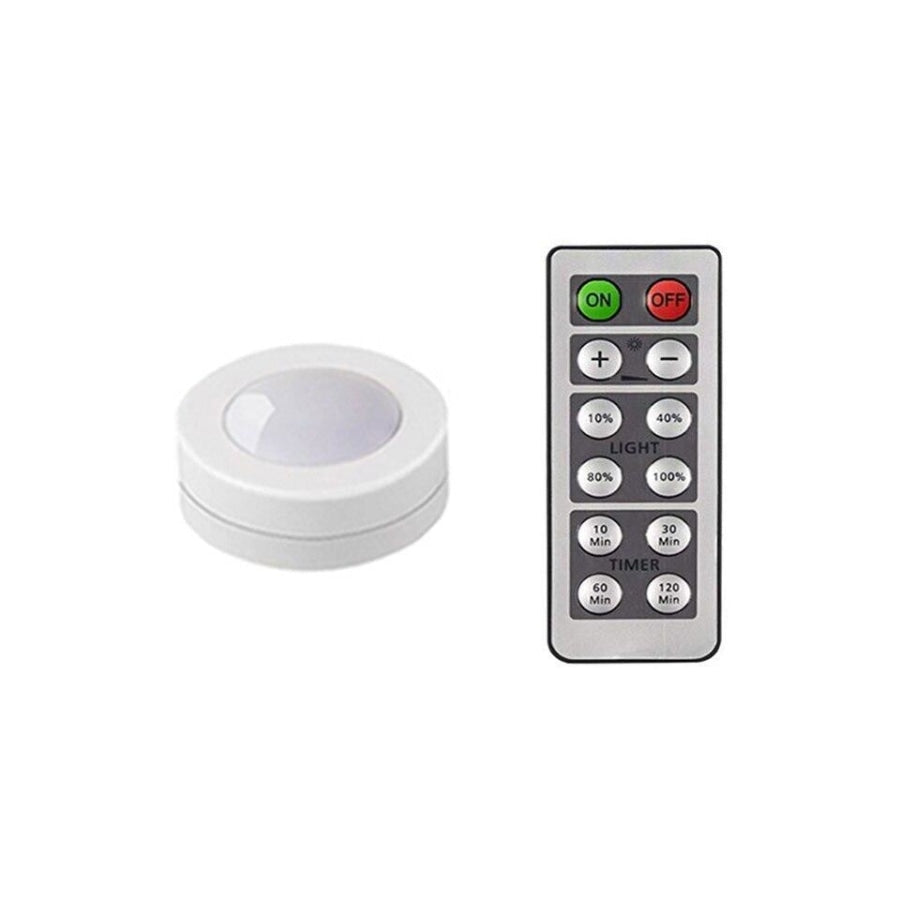 Kit Luminária Led - Sem Fio - Spot de Led a Pilha com Controle Remoto