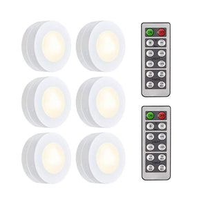Kit Luminária Led - Sem Fio - Spot de Led a Pilha com Controle Remoto